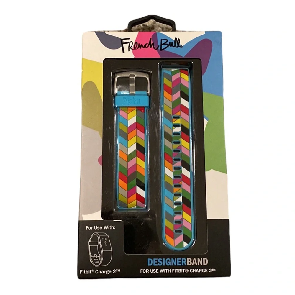 French Bull Silicone Band Fitbit Charge 2 Rainbow Blue Ziggy